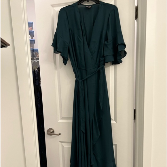 Teal  Ruffle dress - Picture 2 of 2